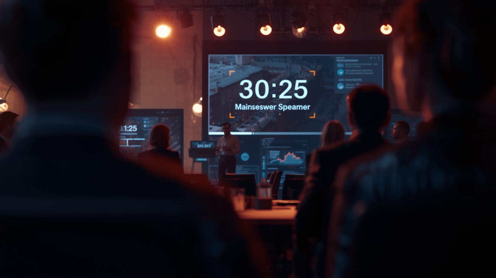 Speaker moderator using a countdown timer for smooth session coordination