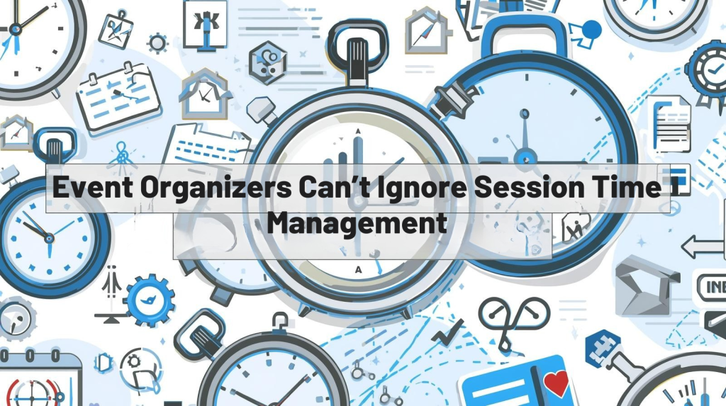 Event organizers using countdown timer on stage