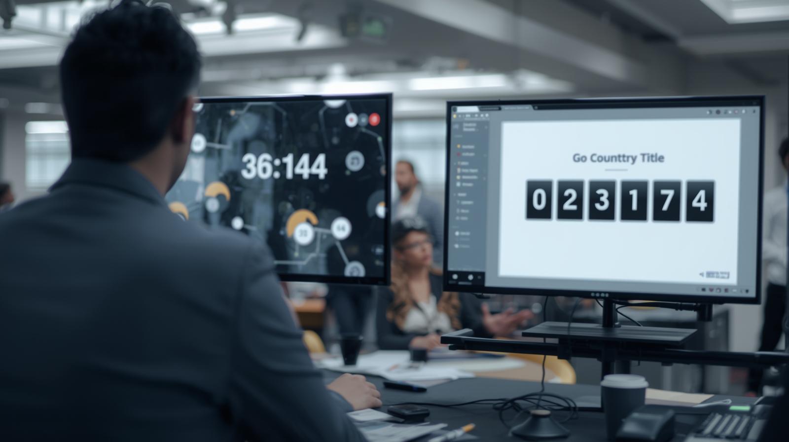 Event manager using real time session control dashboard during a live conference