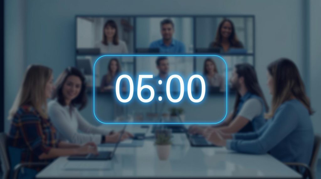 Webinar timer helping speakers stay on schedule during a virtual event