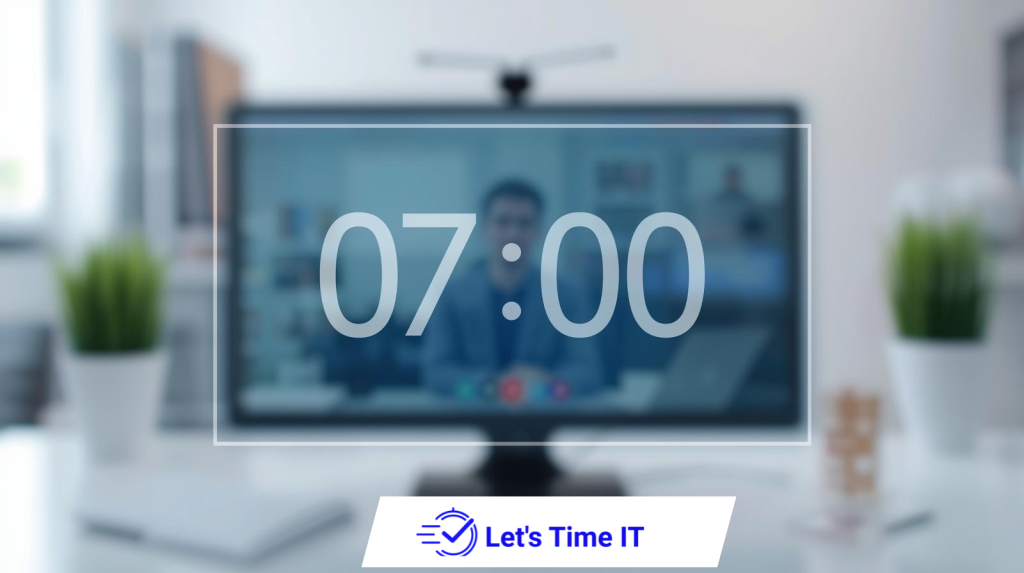 Webinar timer helping speakers stay on schedule during a virtual event