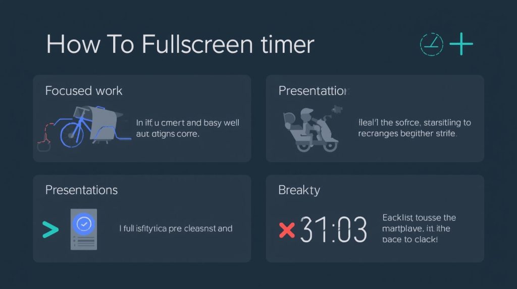 Event organizer using fullscreen countdown timer backstage during a live presentation
