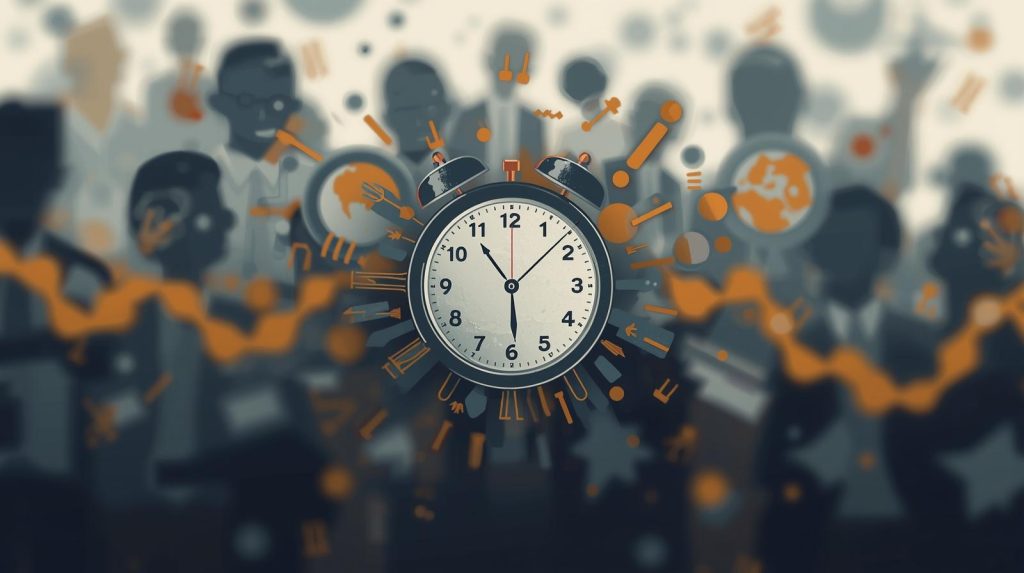 Event organizers manage schedules with digital countdown timers for better time management at events.